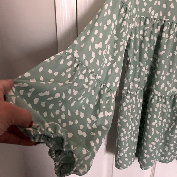 Boho Leopard Print Raffle Blouse - Picture 3 of 4